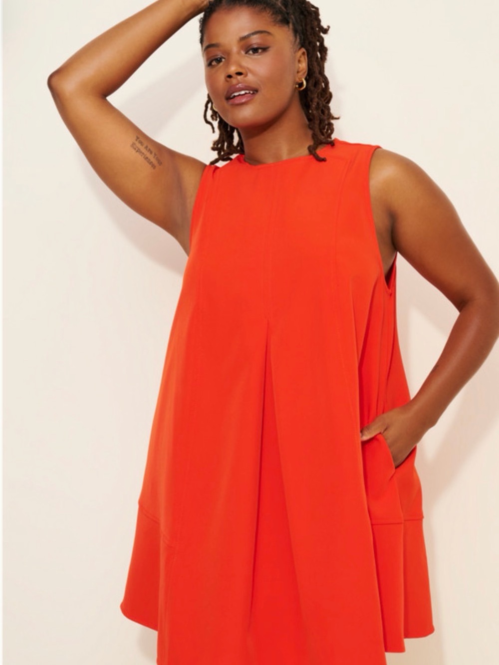 Sleeveless Red A-Line Swing Dress - Brand: Anthropologie